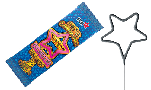  Бенгальские свечи фигурные 2 шт "Звездочка"  в Кстове